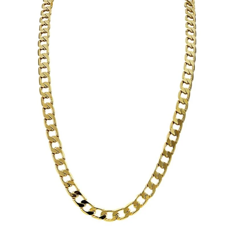 6mm Gold Cuban Curb Chain and Bracelet Set 8/24 Inches - Image 4