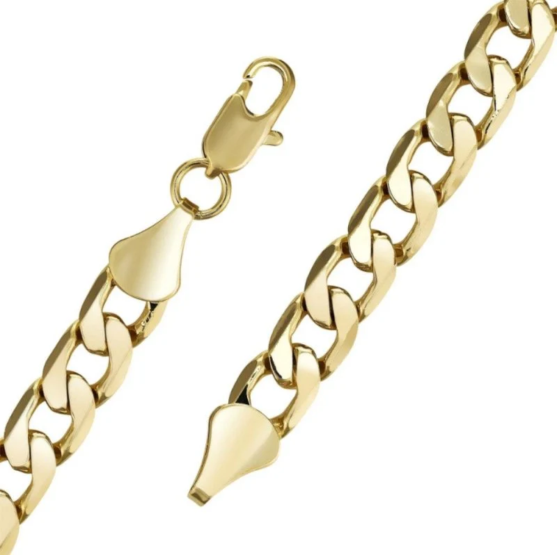 6mm Gold Cuban Curb Chain and Bracelet Set 8/24 Inches - Image 5