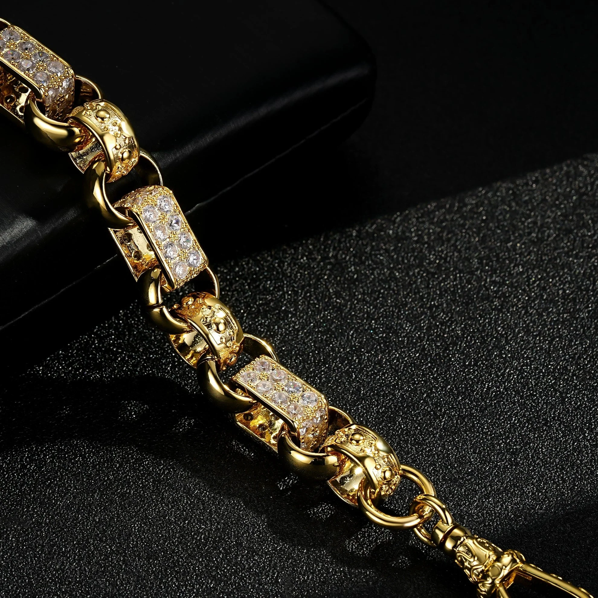 Luxury Gold XXL Gypsy Link Belcher Bracelet - Image 2
