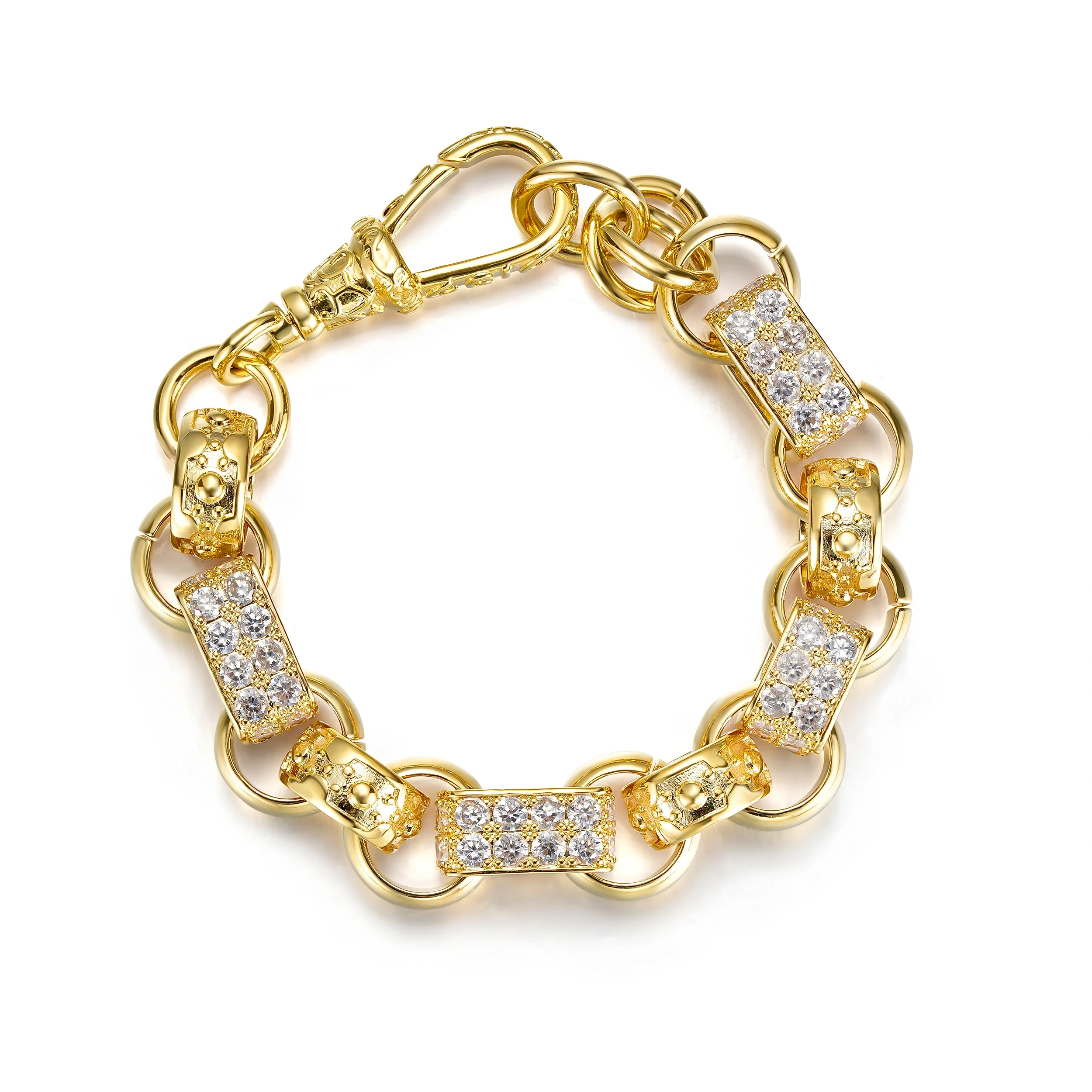 Luxury Gold XXL Gypsy Link Belcher Bracelet - Image 5