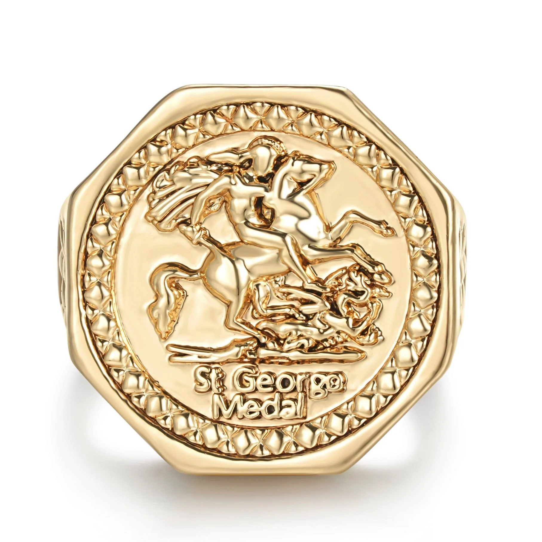Gold Hexagon Dragon Slayer Ring - Image 2