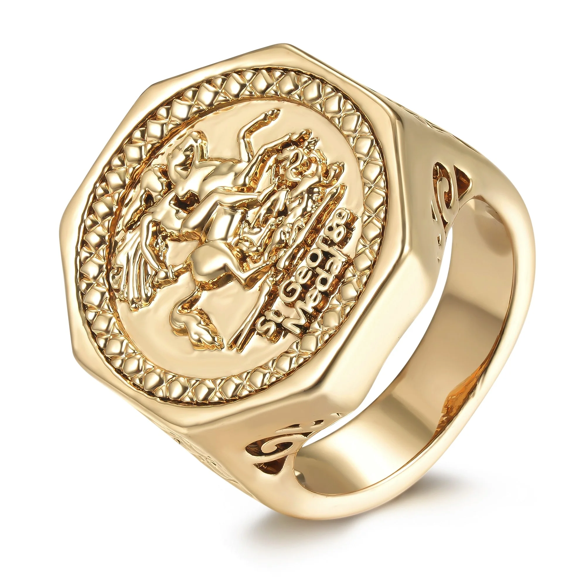 Gold Hexagon Dragon Slayer Ring - Image 3