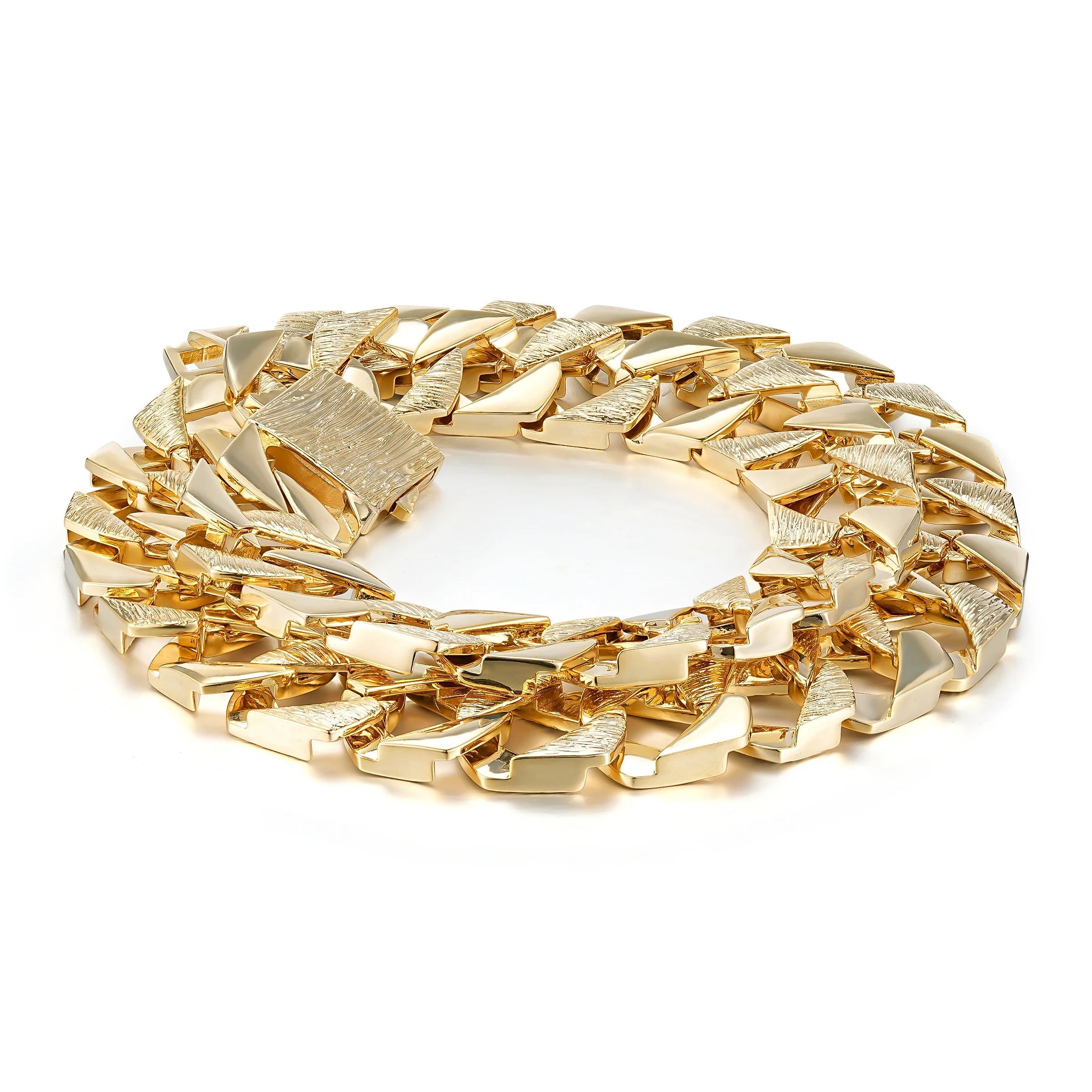 Gold Bark-Chaps Curb Chain 27mm - Image 6