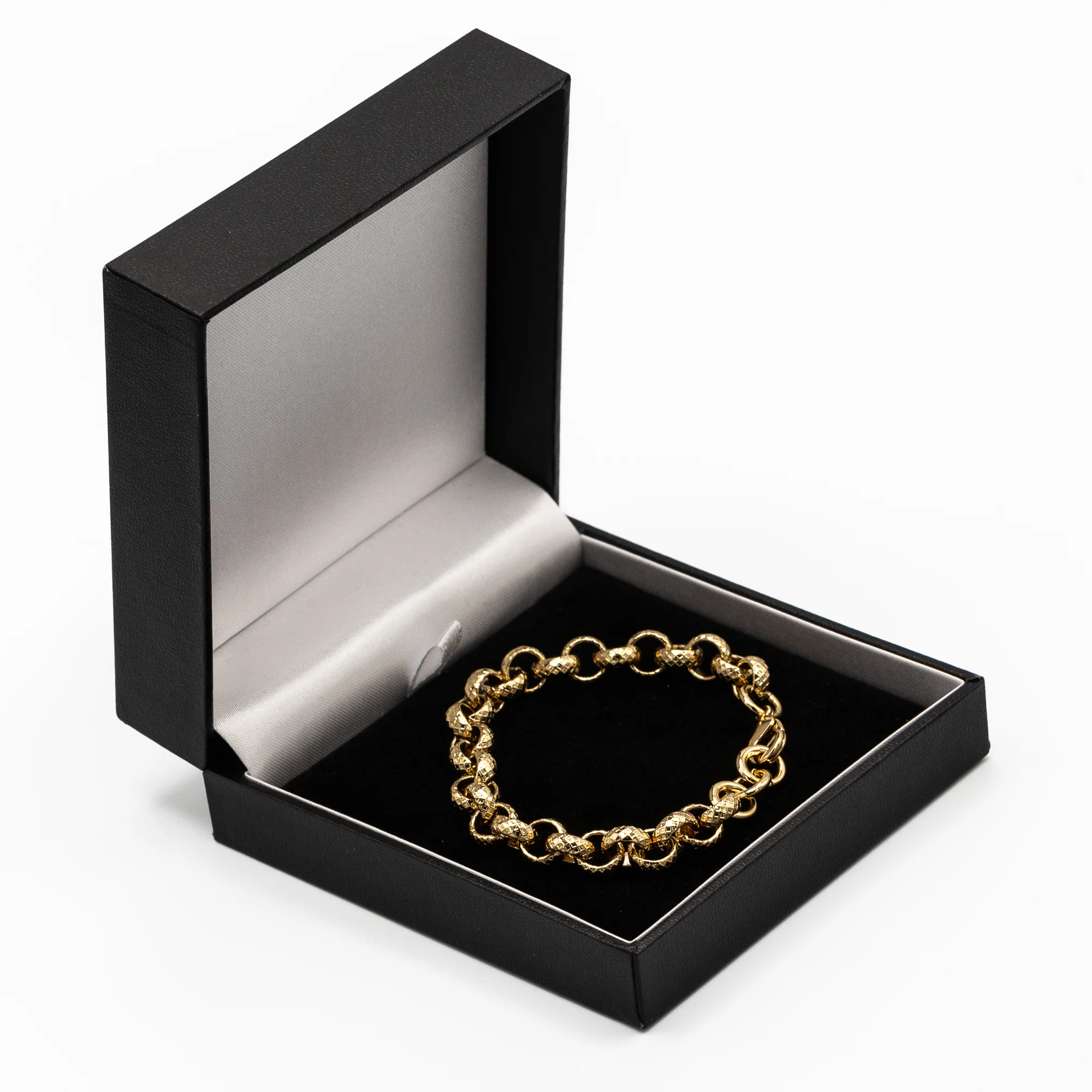 Gold Diamond-Cut Belcher Bracelet 8mm - Image 6
