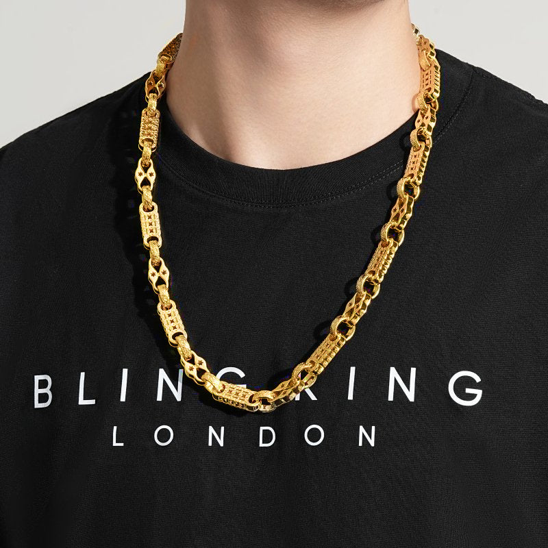 Gold Stars and Bars Chain 11mm - Image 4