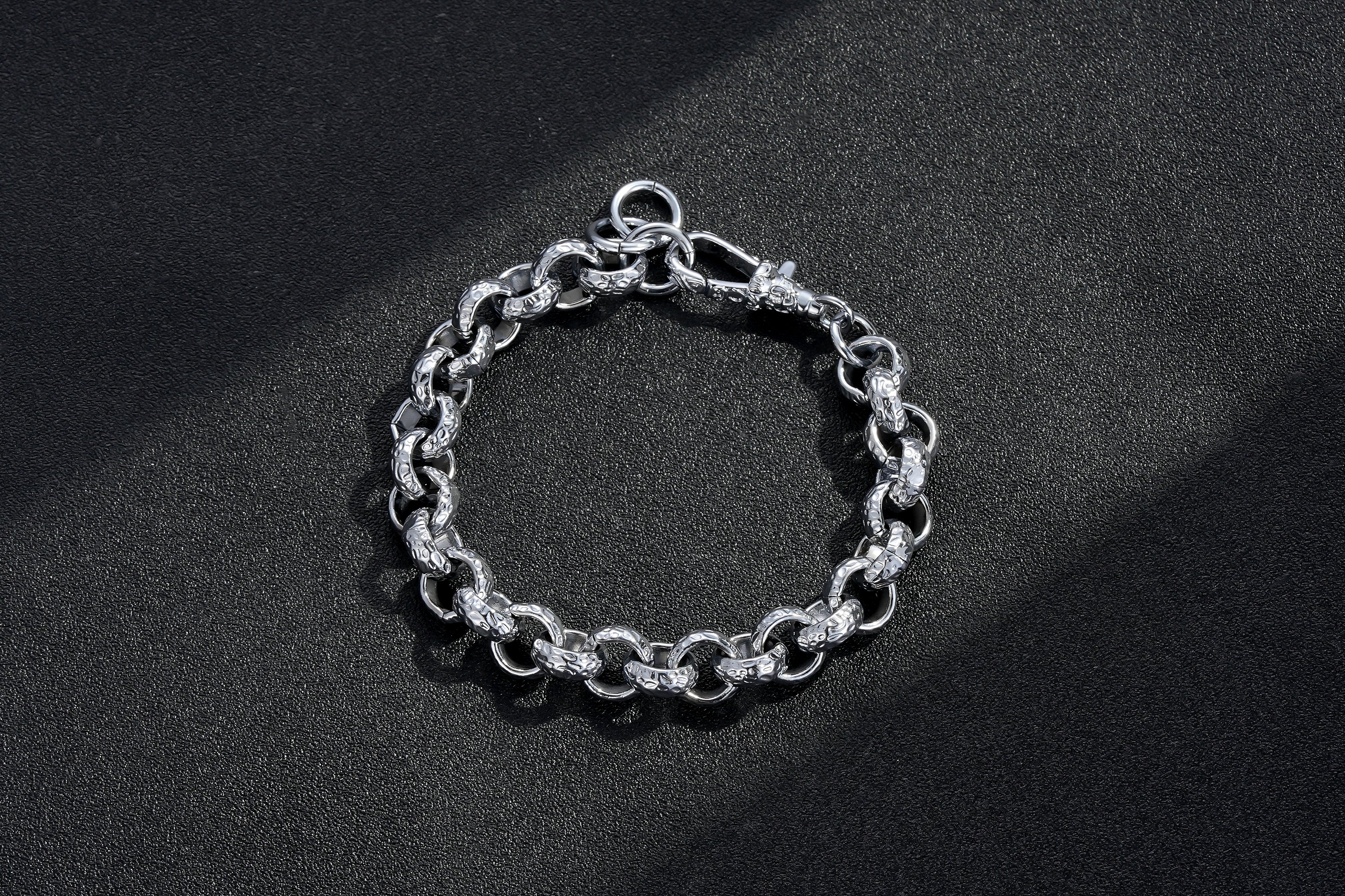 Silver Diamond-Cut Belcher Bracelet 12mm