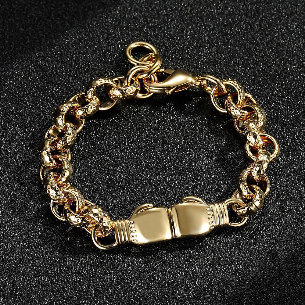 Double Boxing Glove Belcher Bracelet 6-inch