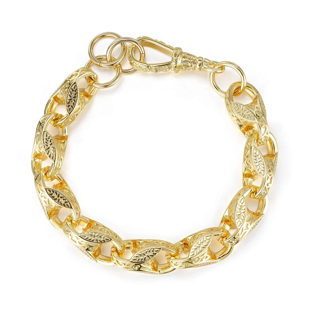 Gold 3D Tulip Bracelet 15mm - Image 7