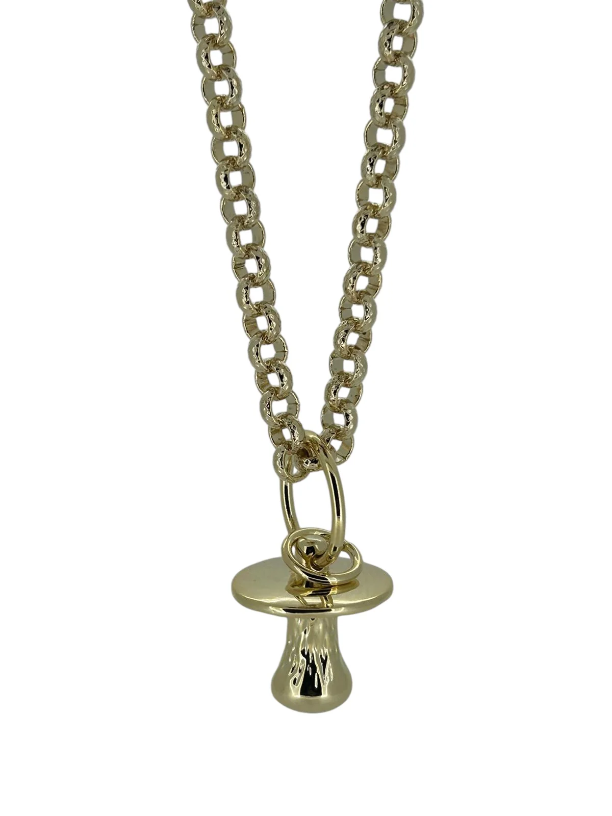 New  Gold Dummy Pendant Necklace 20 Inch 8mm Belcher Chain - Image 4