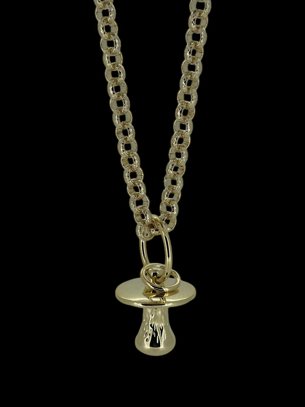New  Gold Dummy Pendant Necklace 20 Inch 8mm Belcher Chain - Image 5