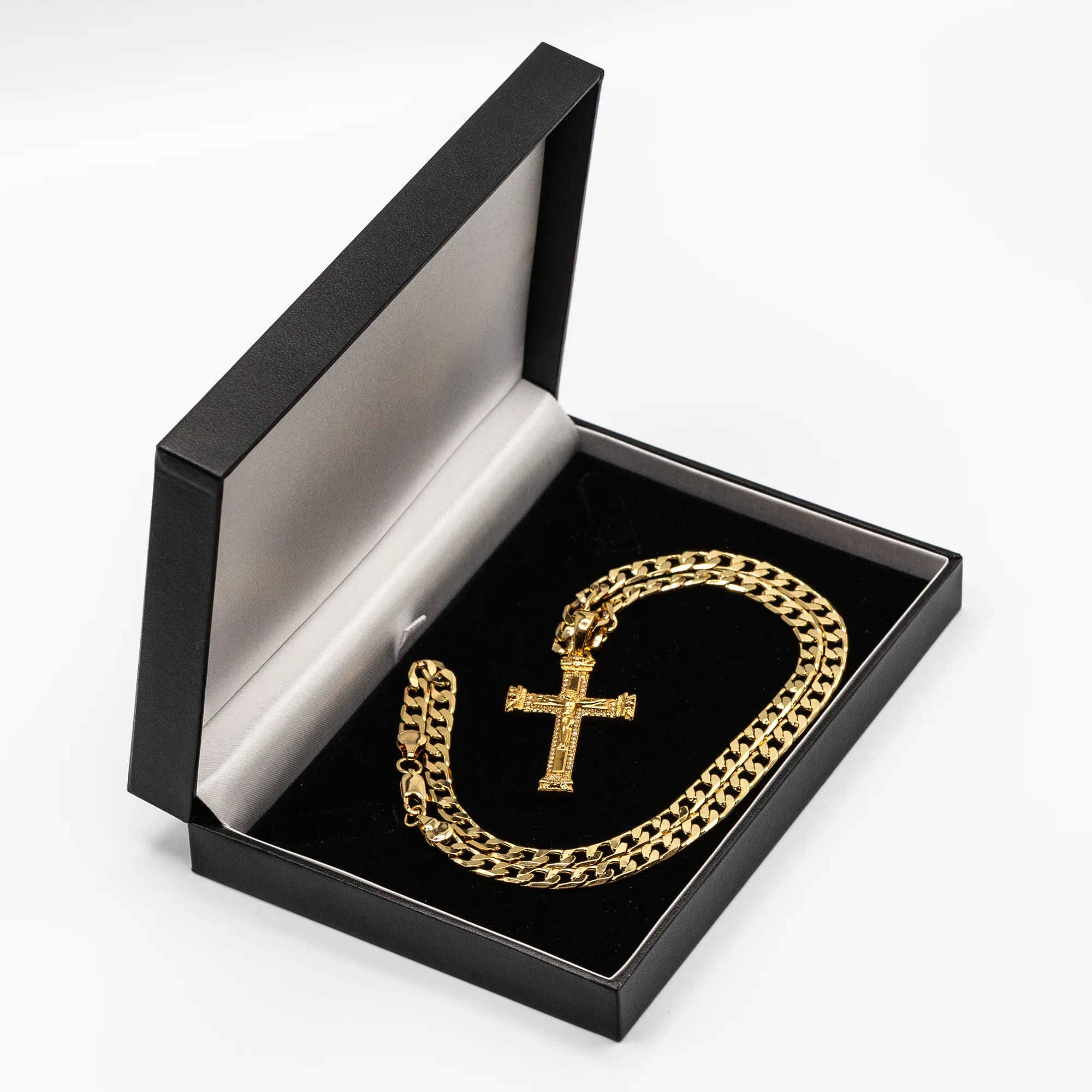 Gold Jesus Crucifix Pendant Necklace 22inches - Image 6