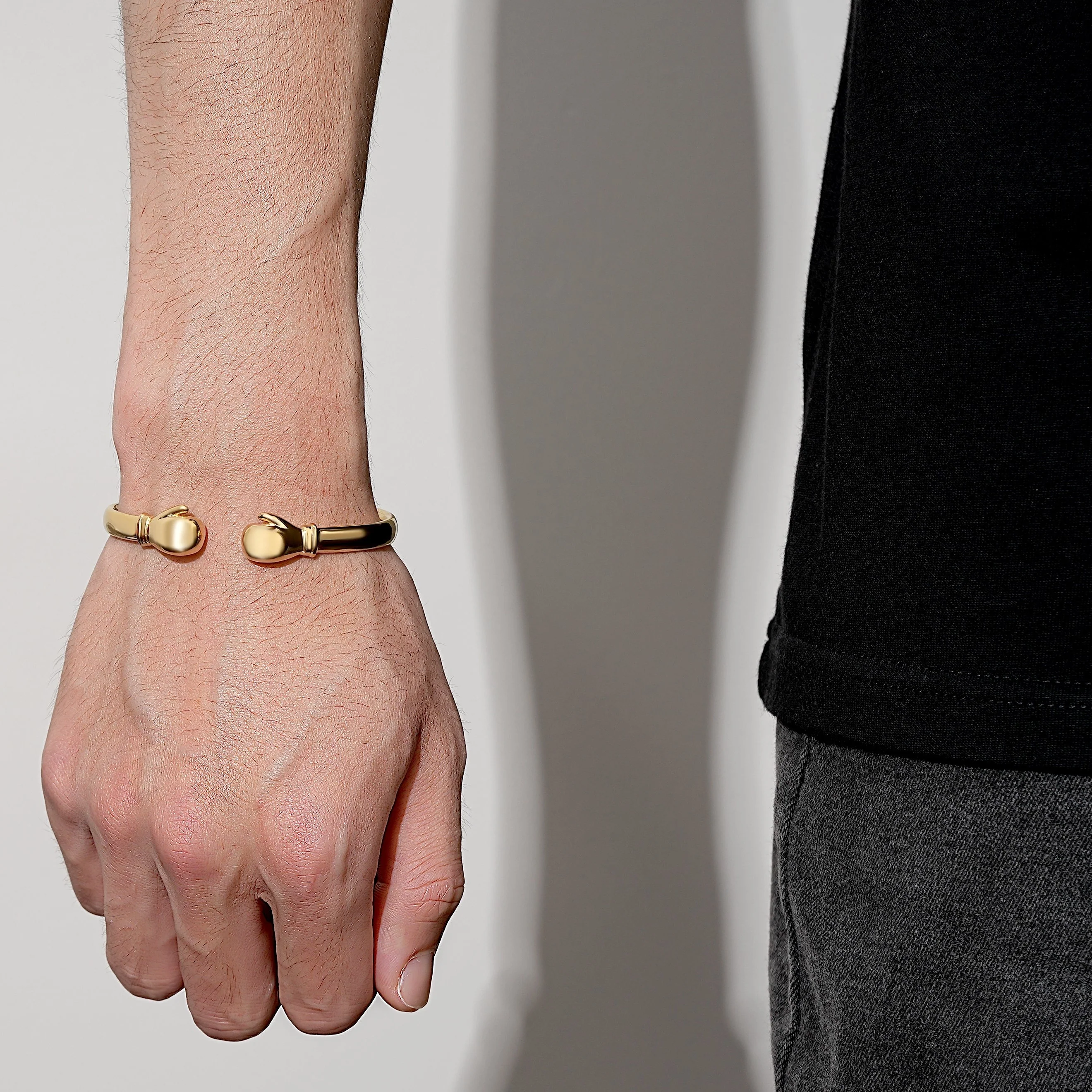 Gold Boxing Glove Torque Bangle - Image 3