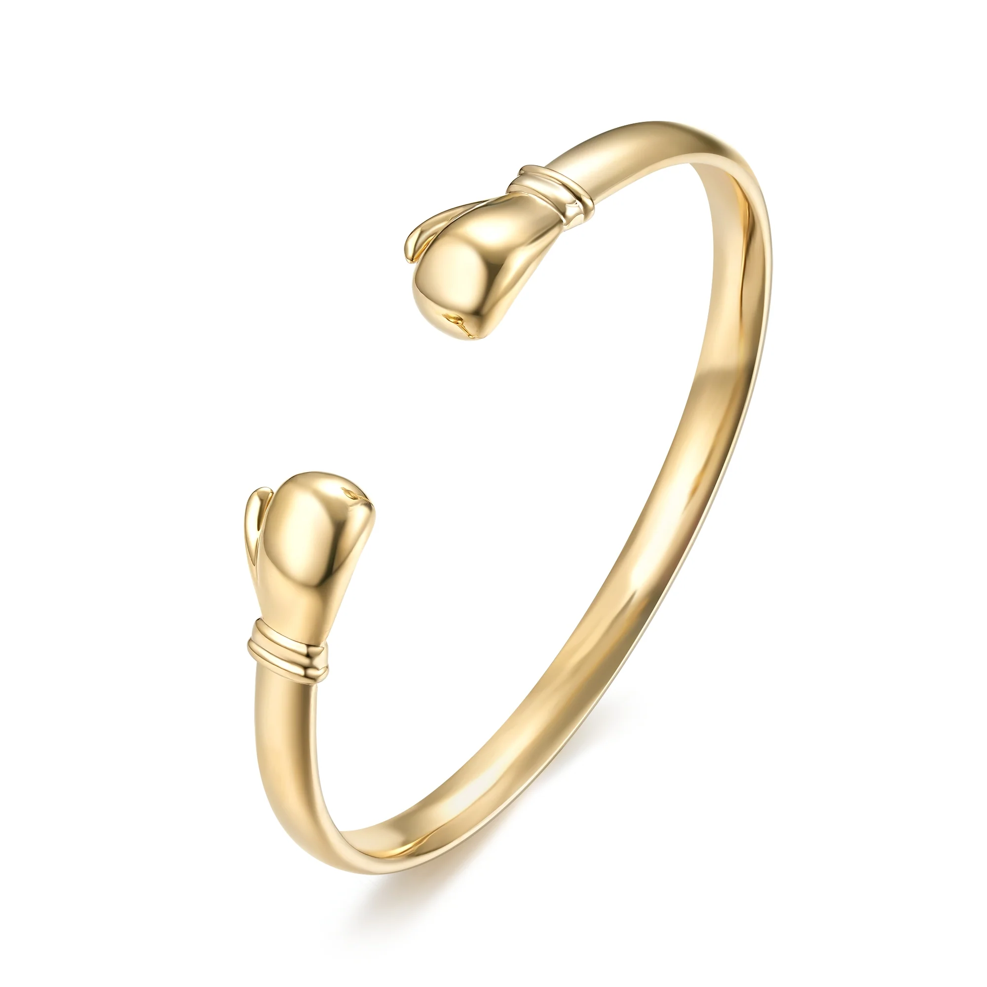 Gold Boxing Glove Torque Bangle - Image 5