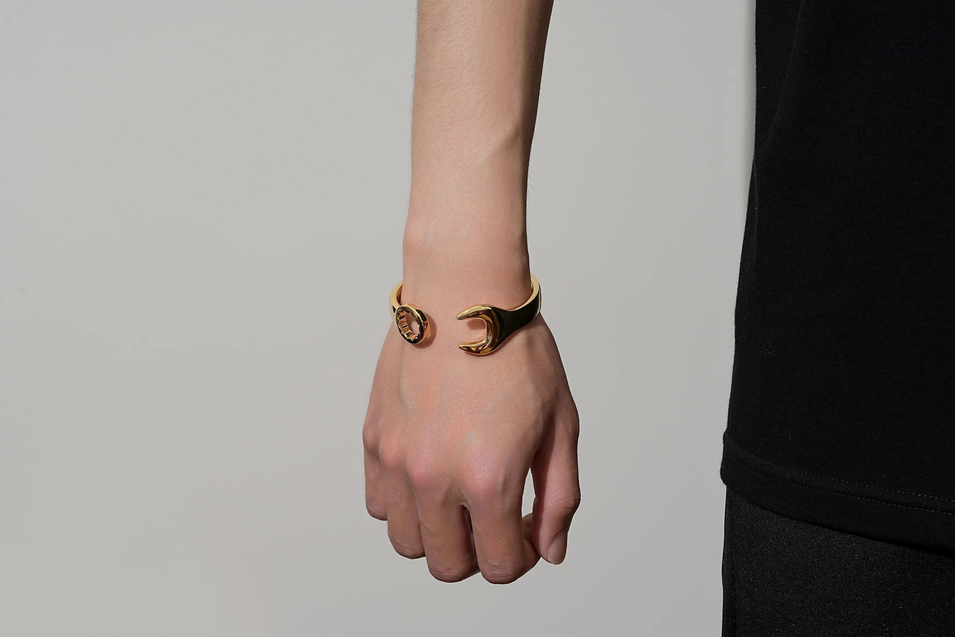 Gold Spanner Wrench Torque Bangle - Image 3