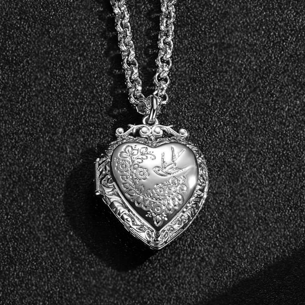 Silver Heart Locket Pendant - Image 3
