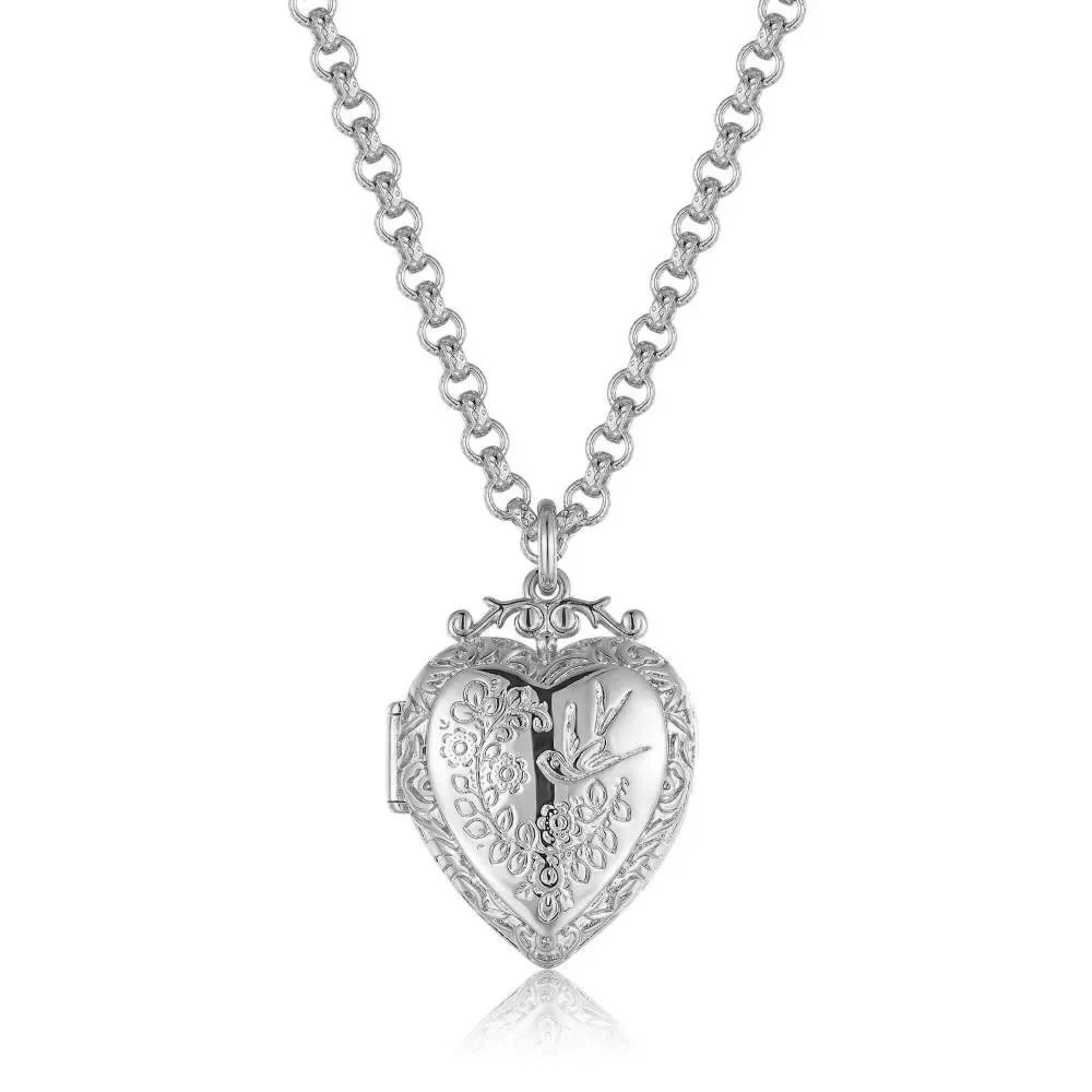 Silver Heart Locket Pendant - Image 5