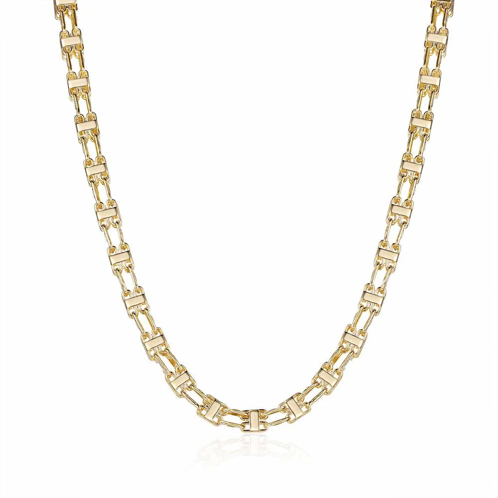 10mm Gold Cage Chain Necklace 36 Inches For Unisex New - Image 3