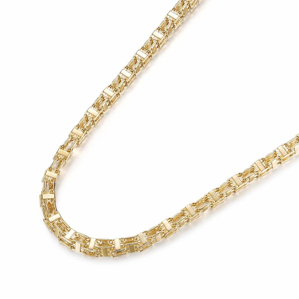10mm Gold Cage Chain Necklace 36 Inches For Unisex New - Image 4