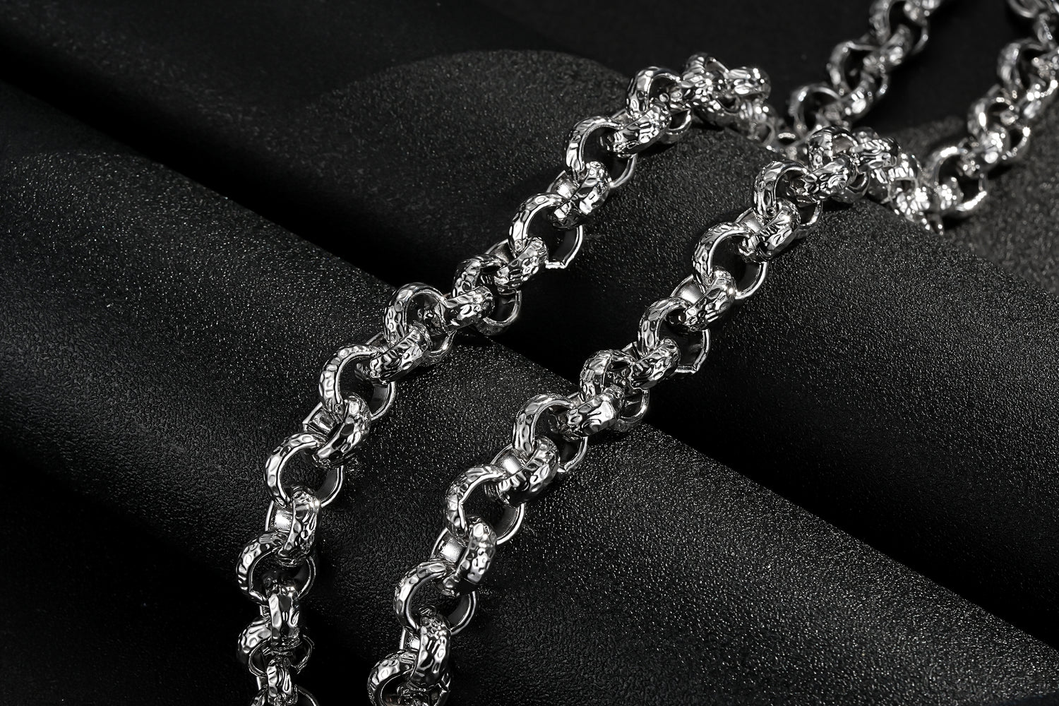 Premium 12mm Silver Plated Diamond Cut Pattern Belcher Chain 30 Inch