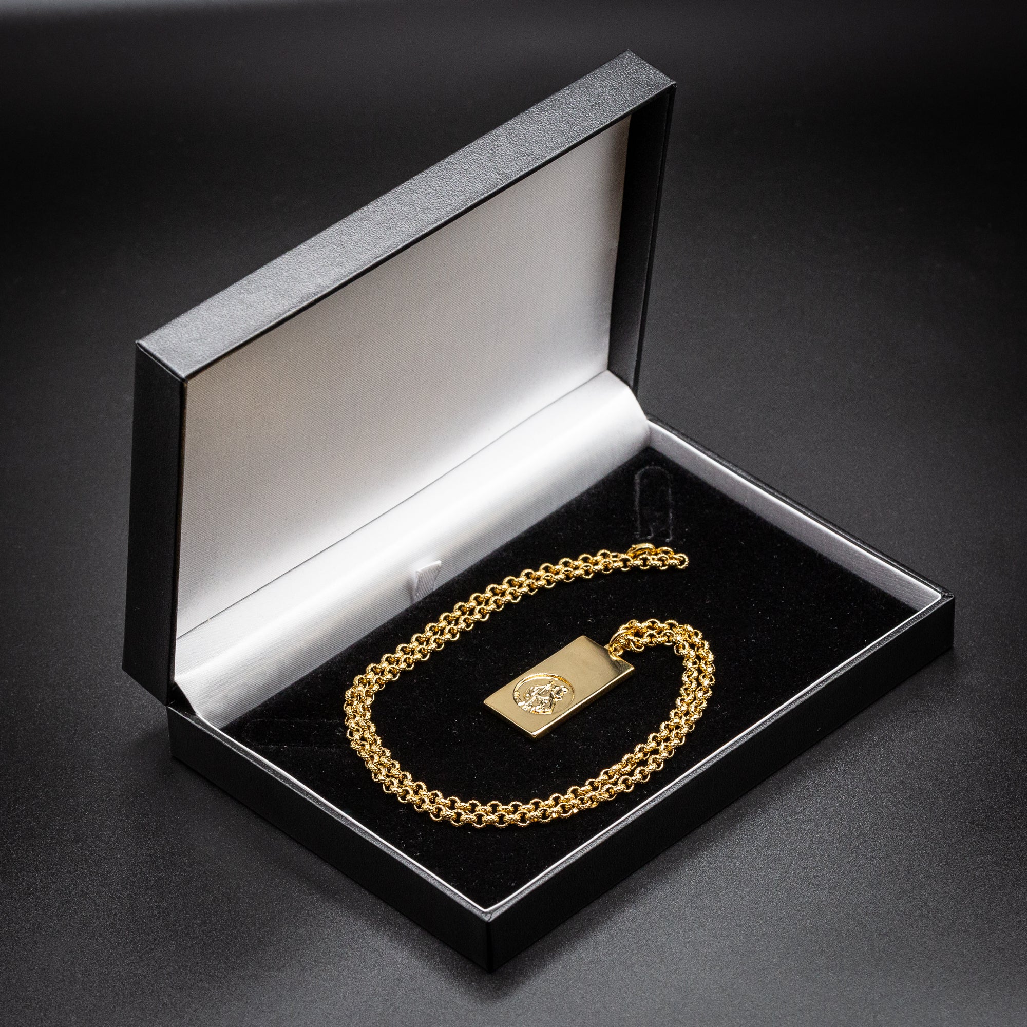 Gold St Christopher Ingot Pendant - Image 3