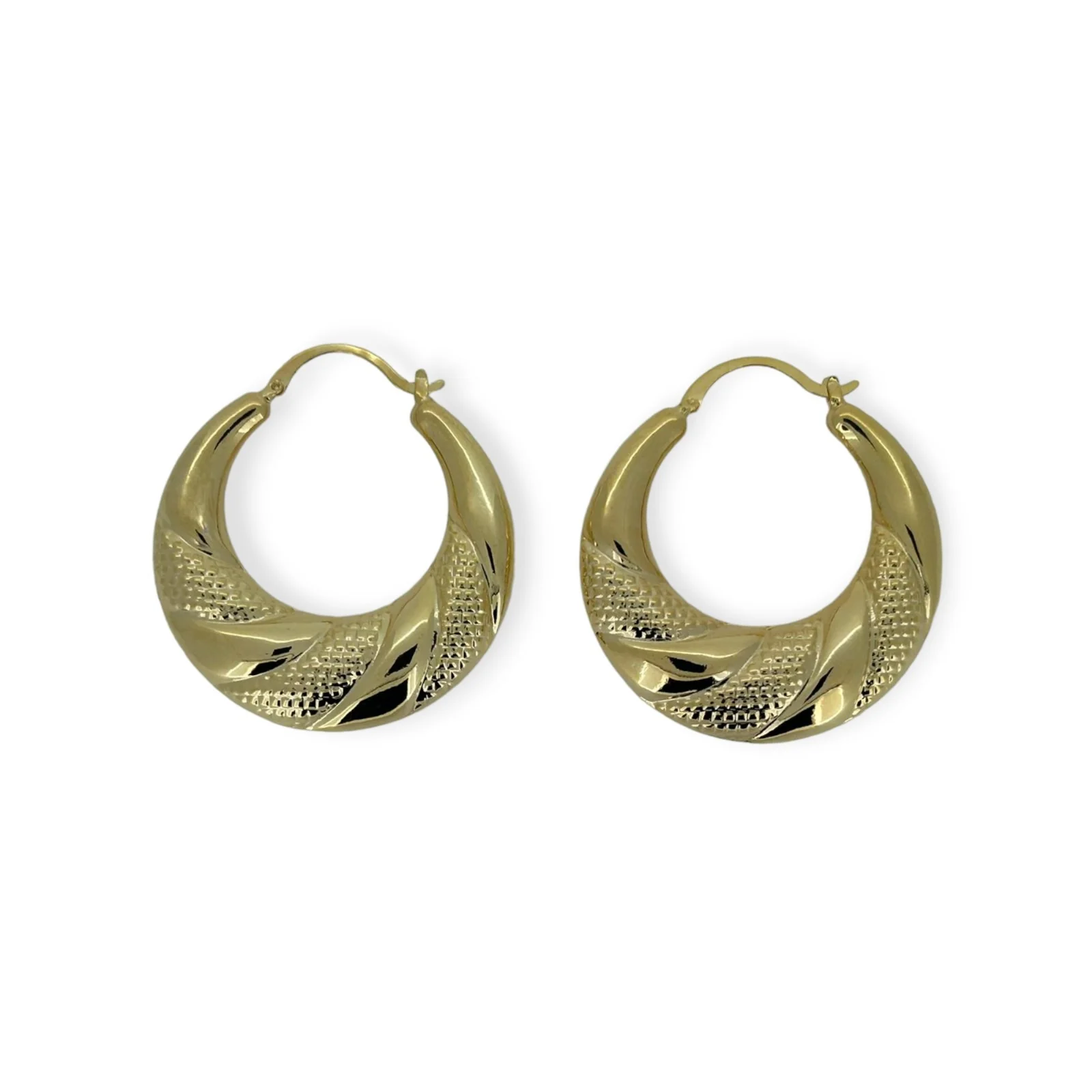 50mm Gold Round Gypsy Hoop Lightweight Earrings - Image 6