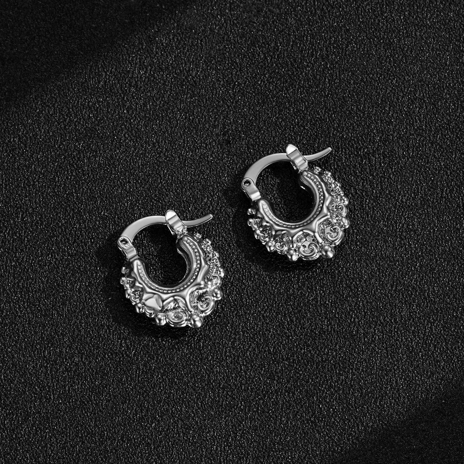 Silver Baby Gypsy Creole Earrings - Image 5