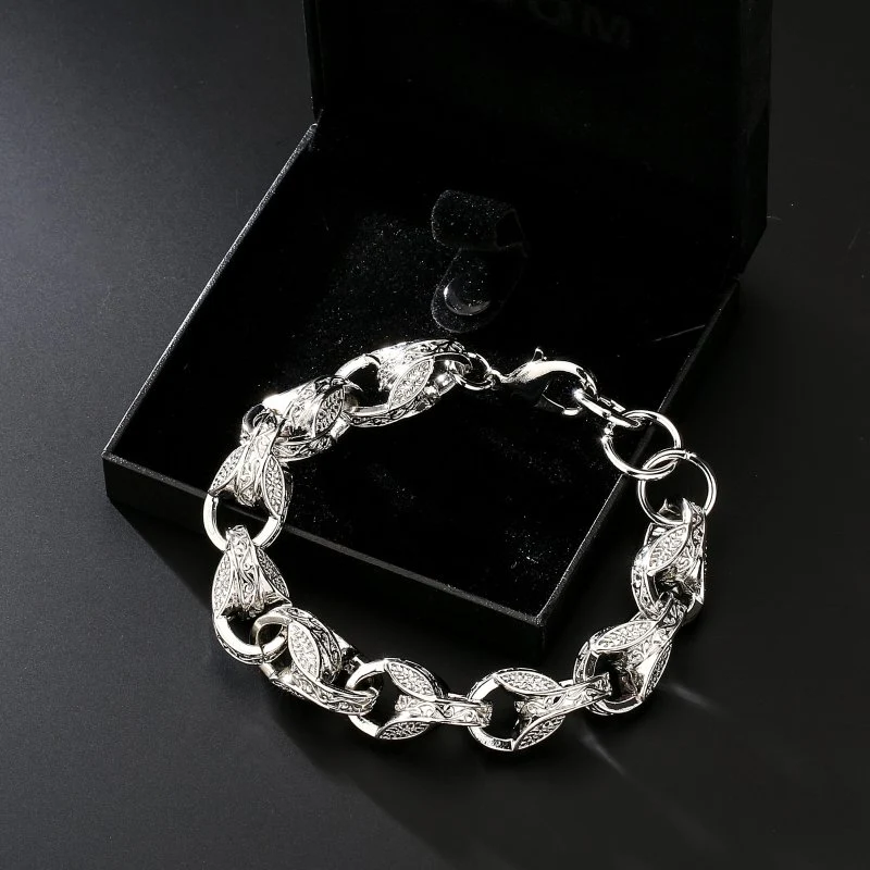 Silver XXL 15mm 3D Tulip Bracelet - Image 2